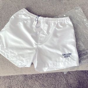 Gallery dept. all white beach shorts with no net inside (brand new)